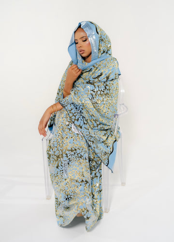 Ismahan Blue Baati Set