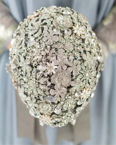 Silver Crystal Bridal Bouquet